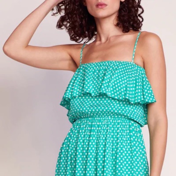 BB Dakota Women's sleeveless Dot Off The Press Printed Rayon Twill Dress size S - Picture 3 of 7